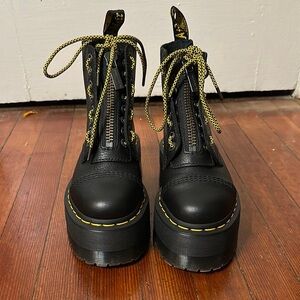 Dr. Martens Black Combat Platform Boots